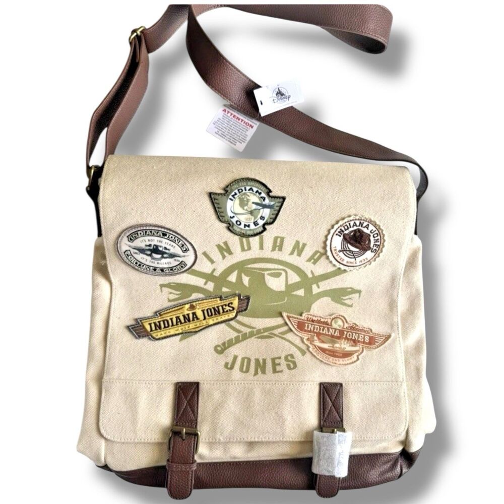 Disney Parks Indiana Jones‎ Messenger Bag Canvas Crossbody Adventure NWT